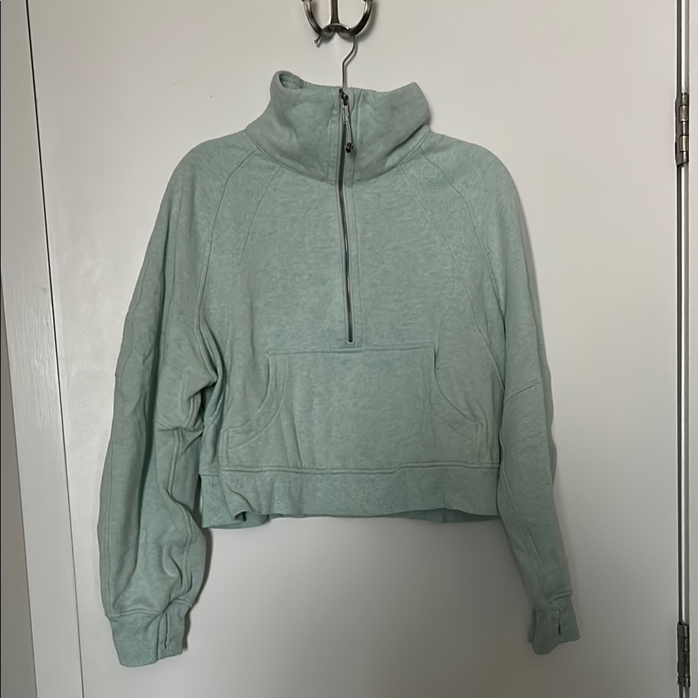 Lululemon Heathered Delicate Mint Funnel-Neck Scuba